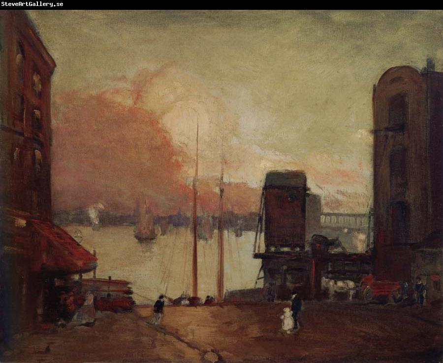 Robert Henri Cumulus Clouds,East River